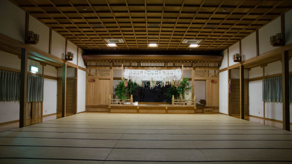 Leere Traditionelle Halle in Takachiho Japan