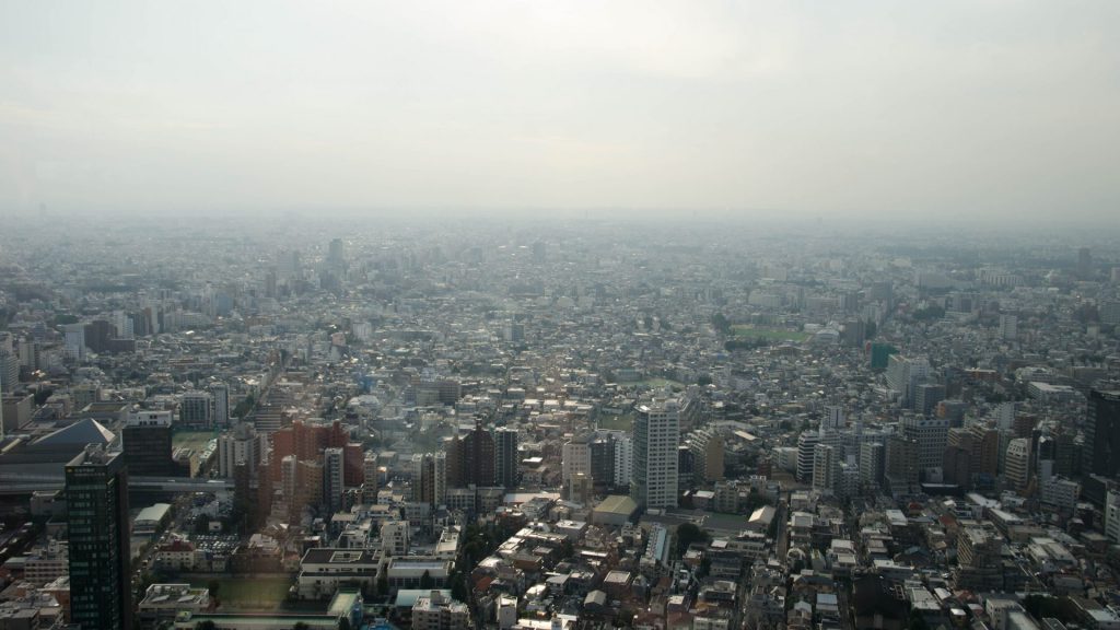 Ausblick vom Regierungsgebaeude in Tokyo