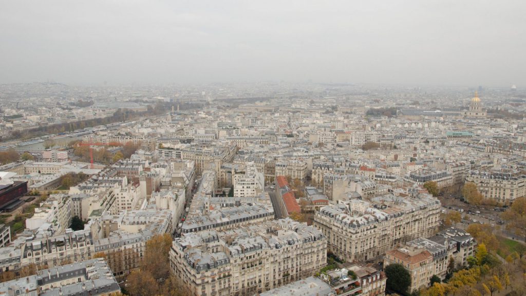 Ost-Aussicht vom Eiffelturm in Paris