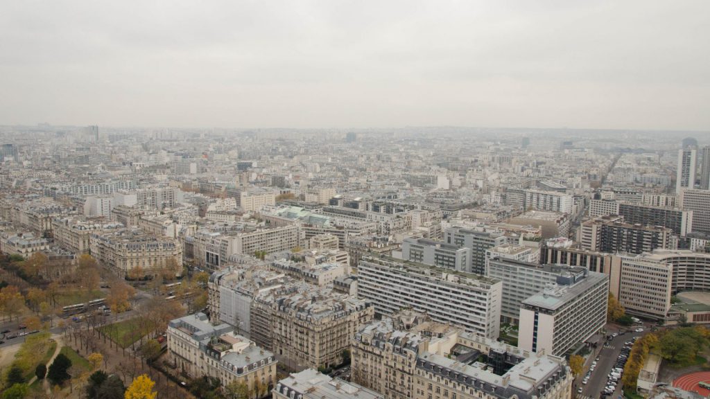 Sued-Aussicht vom Eiffelturm in Paris